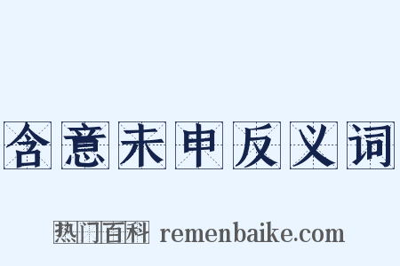 含意未申反义词是什么意思的图片